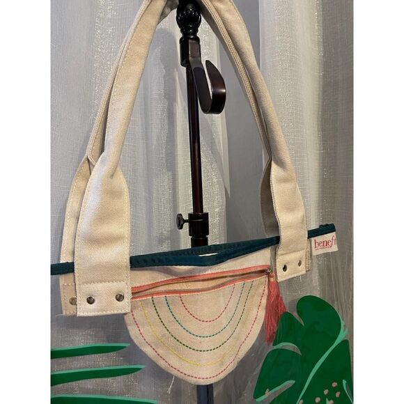 Benefit hoola clear pvf fern tropical beach please tote bag - Picture 3 of 5